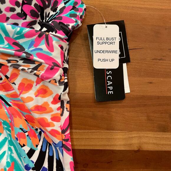 Island Escape Women's Printed Gemini Underwire Tankini Top 6 - Picture 6 of 10